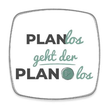 Le plan commence de manière désordonnée – Scandinave Soft Typography - Magnet carré - blanc - Devant