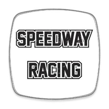 Speedway Racing Vintage Urban Racer Look - Square fridge magnet - white - Front