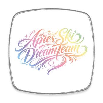 Après Ski Dream Team Coloré - Magnet carré - blanc - Devant