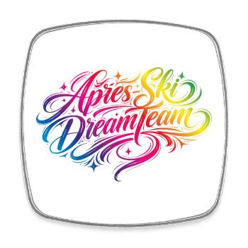 Après Ski Dream Team Coloré - Magnet carré - blanc - Devant