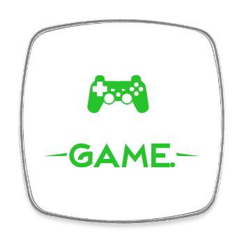 Just_one_more_game_ - Magnet carré - blanc - Devant