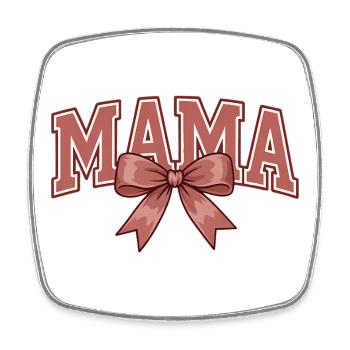 Mama Schleife – Süßes Mama Statement Design - Viereckiger Kühlschrankmagnet - Weiß - Vorne