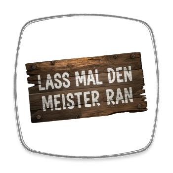 Let the master do it – craftsman humor - Square fridge magnet - white - Front