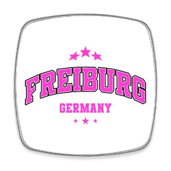 Freiburg Pink City Emblem - Square fridge magnet - white - Front