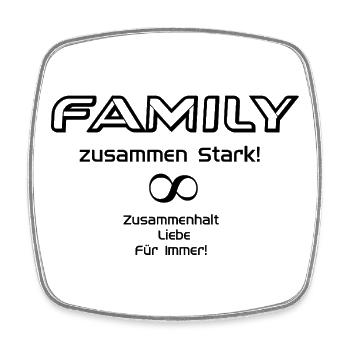 Family power Infinity! - Square fridge magnet - white - Front
