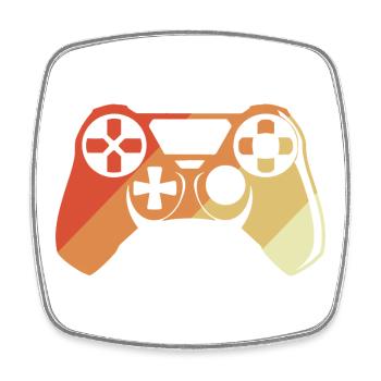Vintage Gamepad - Square fridge magnet - white - Front
