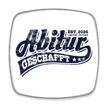 Abi Est 2026 - Abitur - Geschenk - Viereckiger Kühlschrankmagnet - Weiß - Vorne