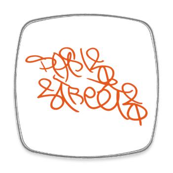 Coolest Paris T-Shirt - Square fridge magnet - white - Front
