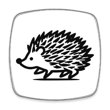 Little hedgehog - Square fridge magnet - white - Front