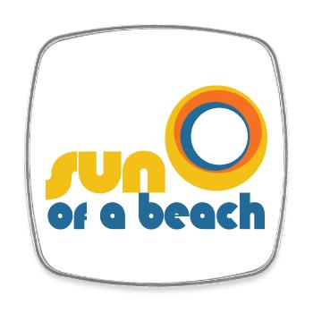 Sun of a Beach - Square fridge magnet - white - Front