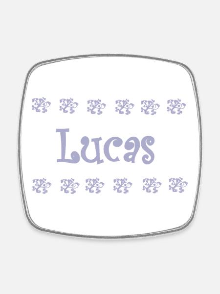 Lucas Florale Pastel - Magnet carré - blanc