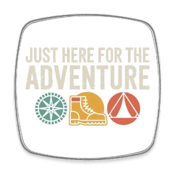 Tente Boussole Adventure Boots - Magnet carré - blanc - Devant