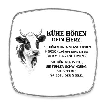 Kuh Motiv – Landleben & Bauernhof Liebe - Viereckiger Kühlschrankmagnet - Weiß - Vorne