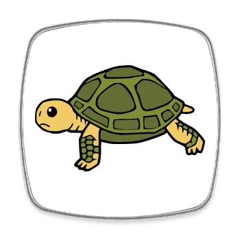 Turtle Turtles - Square fridge magnet - white - Front