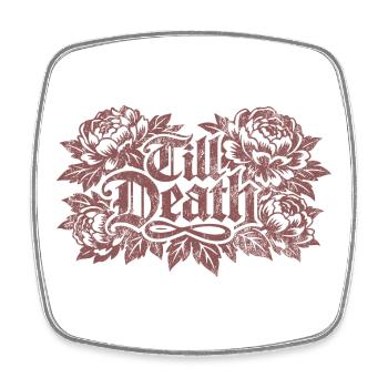 Till Death Florale Gothic | Valentins Tag - Viereckiger Kühlschrankmagnet - Weiß - Vorne
