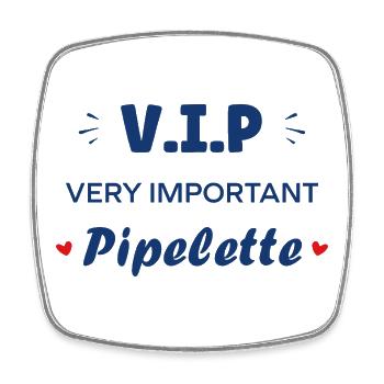 VIP-Pipelette: Königliches Geplapper - Viereckiger Kühlschrankmagnet - Weiß - Vorne