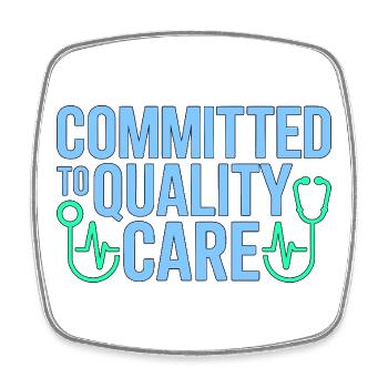 Nurse Practitioner Committed To Quality Nursing - Square fridge magnet - white - Front