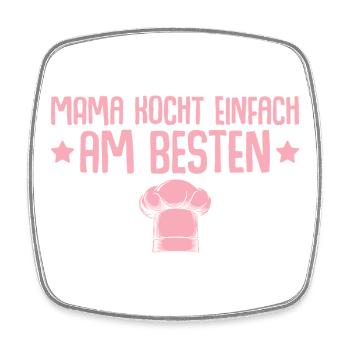 Mom simply cooks best - Mother's Day - Square fridge magnet - white - Front