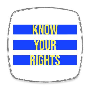 Know Your Rights Aktivismus Gerechtigkeit Freiheit - Viereckiger Kühlschrankmagnet - Weiß - Vorne