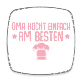 Grandma simply cooks best - Mother's Day - Square fridge magnet - white - Front
