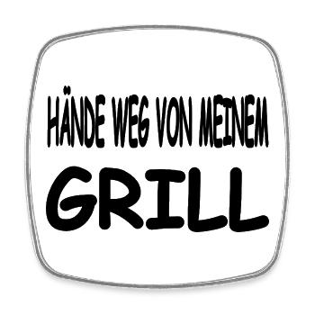 Grillen - Viereckiger Kühlschrankmagnet - Weiß - Vorne