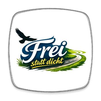 Frei statt Dicht – Nüchtern. Stark. Frei. - Viereckiger Kühlschrankmagnet - Weiß - Vorne