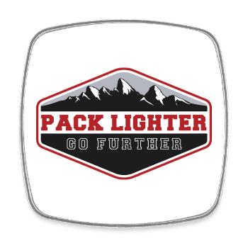 Pack leichter, geh weiter - Viereckiger Kühlschrankmagnet - Weiß - Vorne