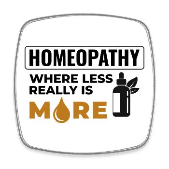 Homeopathy Where Less Is More Professional Gear  - Square fridge magnet - white - Front