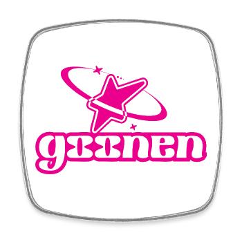 Logo de la galaxie Garden Star - Magnet carré - blanc - Devant