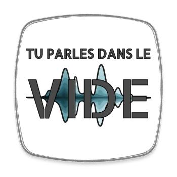 L'invisible. - Magnet carré - blanc - Devant