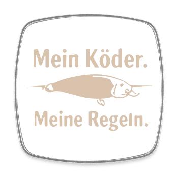 Mein Köder Meine Regeln - Viereckiger Kühlschrankmagnet - Weiß - Vorne