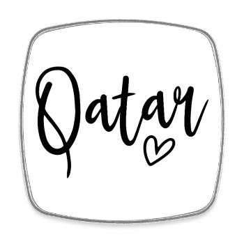 Qatar Heart Women's Love Qatar - Viereckiger Kühlschrankmagnet - Weiß - Vorne