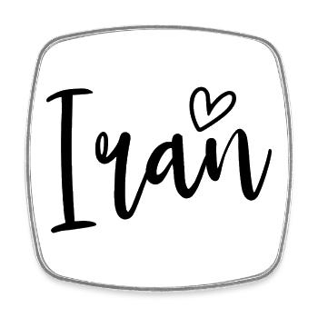 Iran Heart Women's Love Iran - Square fridge magnet - white - Front