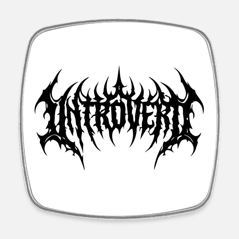 introvertiert - Viereckiger Kühlschrankmagnet - Weiß