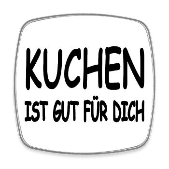 Cake - Square fridge magnet - white - Front