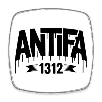 Antifa 1312 - Antifa Tee - Magnet carré - blanc - Devant