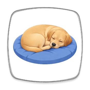 Süßer Labrador Retriever Cartoon Hund Kuscheln - Viereckiger Kühlschrankmagnet - Weiß - Vorne