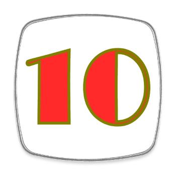 10. 10 YEARS. 10th ANNIVERSARY. 10 YEAR ANNIVERSARY. - Square fridge magnet - white - Front