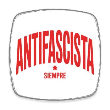 Antifascista Siempre - Antifa Tee - Magnet carré - blanc - Devant