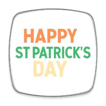 Frohen St. Patrick's Day - Viereckiger Kühlschrankmagnet - Weiß - Vorne