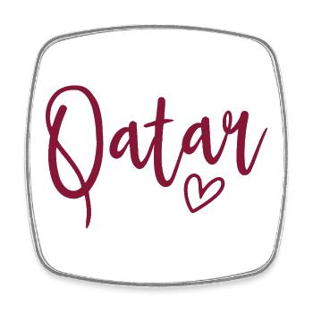 Qatar Heart Women's Love Qatar - Viereckiger Kühlschrankmagnet - Weiß - Vorne
