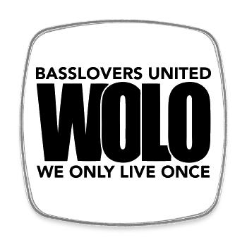 732918_356165557_basslovers_wolo_print - Viereckiger Kühlschrankmagnet - Weiß - Vorne