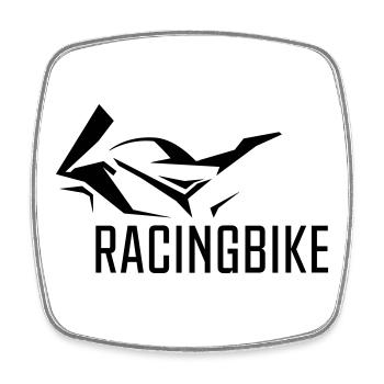RACING_BIKE - Magnet carré - blanc - Devant