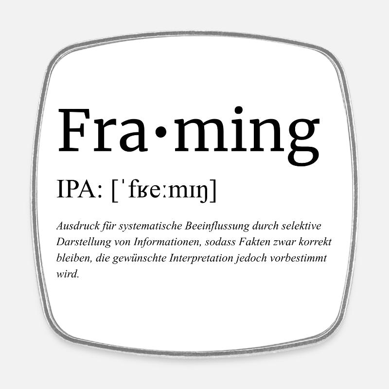 Framing - Viereckiger Kühlschrankmagnet - Weiß