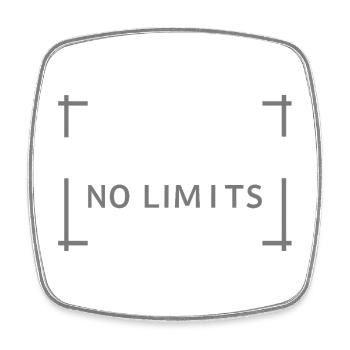 Glass Walls No Limits Padel Tennis Court Look - Square fridge magnet - white - Front