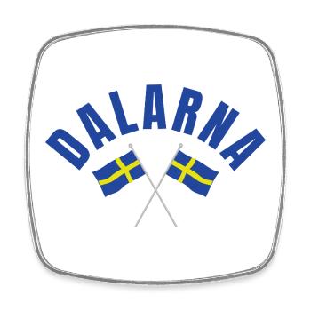 Dalarna Schweden Flaggen - Viereckiger Kühlschrankmagnet - Weiß - Vorne