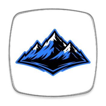 Berge Symbol Alpen - Viereckiger Kühlschrankmagnet - Weiß - Vorne
