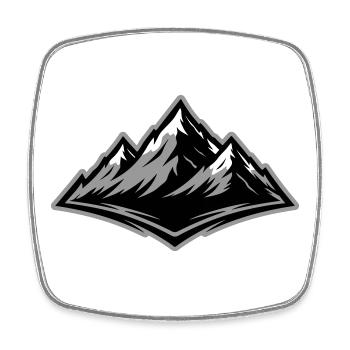Mountains Symbol Alps - Square fridge magnet - white - Front