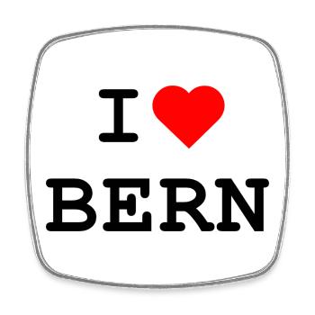 I love Bern - Ich liebe Bern - Viereckiger Kühlschrankmagnet - Weiß - Vorne