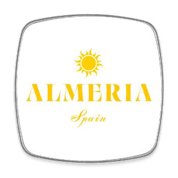 Almeria Spain Sun Emblem - Square fridge magnet - white - Front
